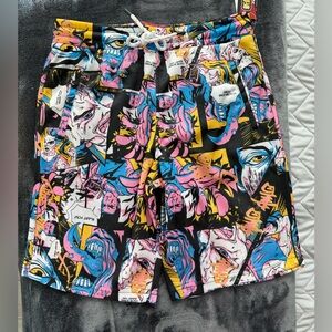 NWT mens Colorful Graphic Print Shorts
